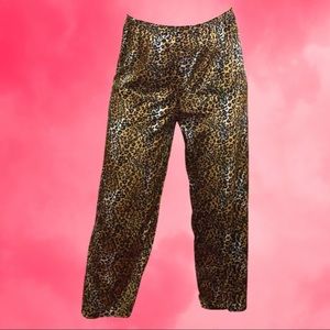 Velour Elastic-Waist Cheetah Pantz